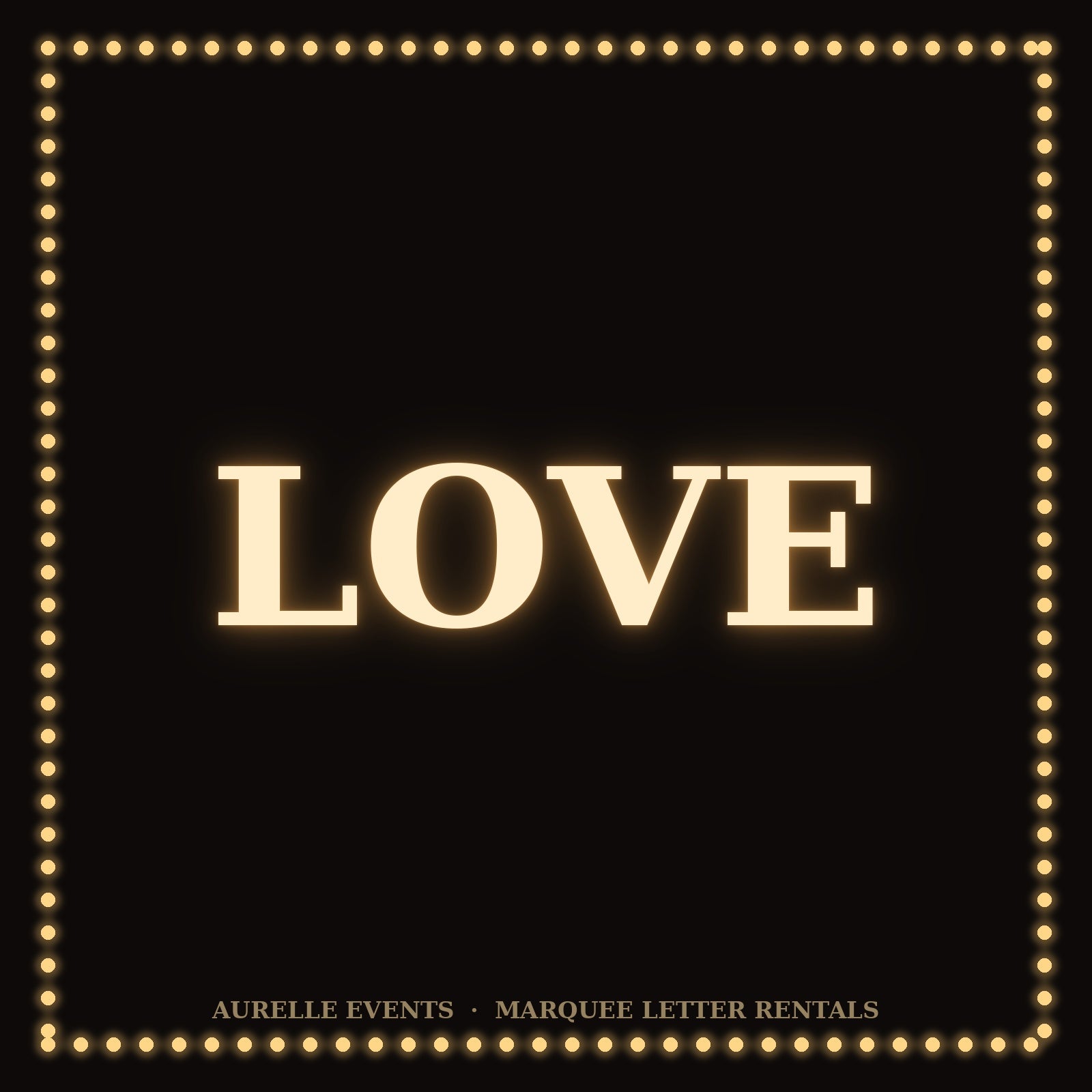 "LOVE" Marquee Letters